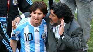 Lionel Messi Diego Maradona Argentina