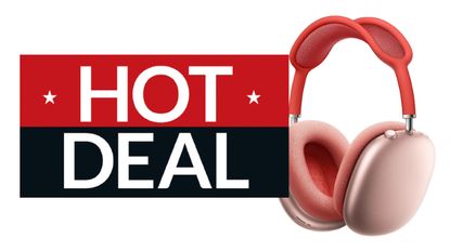 Apple AirPods Max with sign saying Hot Deal