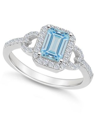 Topaz (1/3 Ct. T.w.) Halo Ring in Sterling Silver