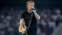 Ed Sheeran during his concert at the Riyadh Air Metropolitano on May 30, 2025, in Madrid, Spain.