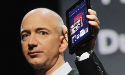 Amazon founder flaunts the forthcoming Kindle Fire, but adding another tablet to the Android market may only push consumers to Apple.
