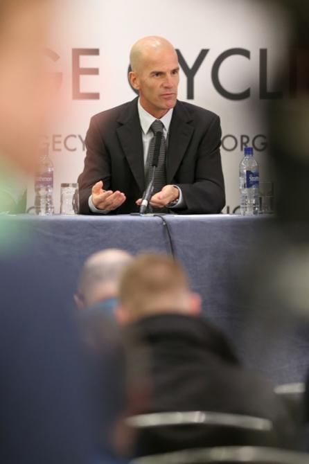 Michael Ashenden was part of the panel at the Change Cycling Now press conference in London
