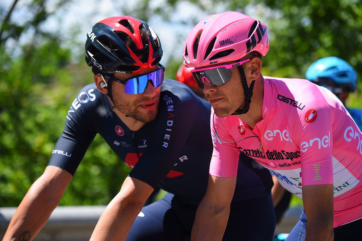 Giro d'Italia 2021 - 104th Edition - 5th stage Modena - Cattolica 177 km - 12/05/2021 - Filippo Ganna (ITA - Ineos Grenadiers) - Alessandro De Marchi (ITA - Israel Start-Up Nation) - photo Dario Belingheri/BettiniPhoto&Acirc;&copy;2021