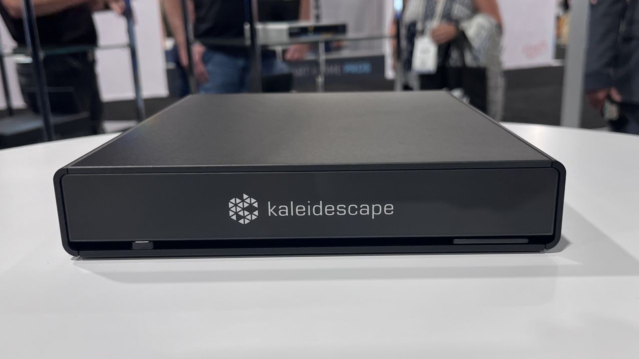 Kaleidescape Strato V movie player on table
