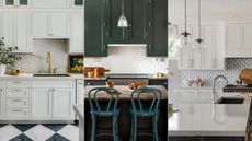Three images of kitchen cabinets