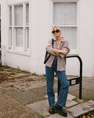 Lucy Williams wears a Reformation cardigan