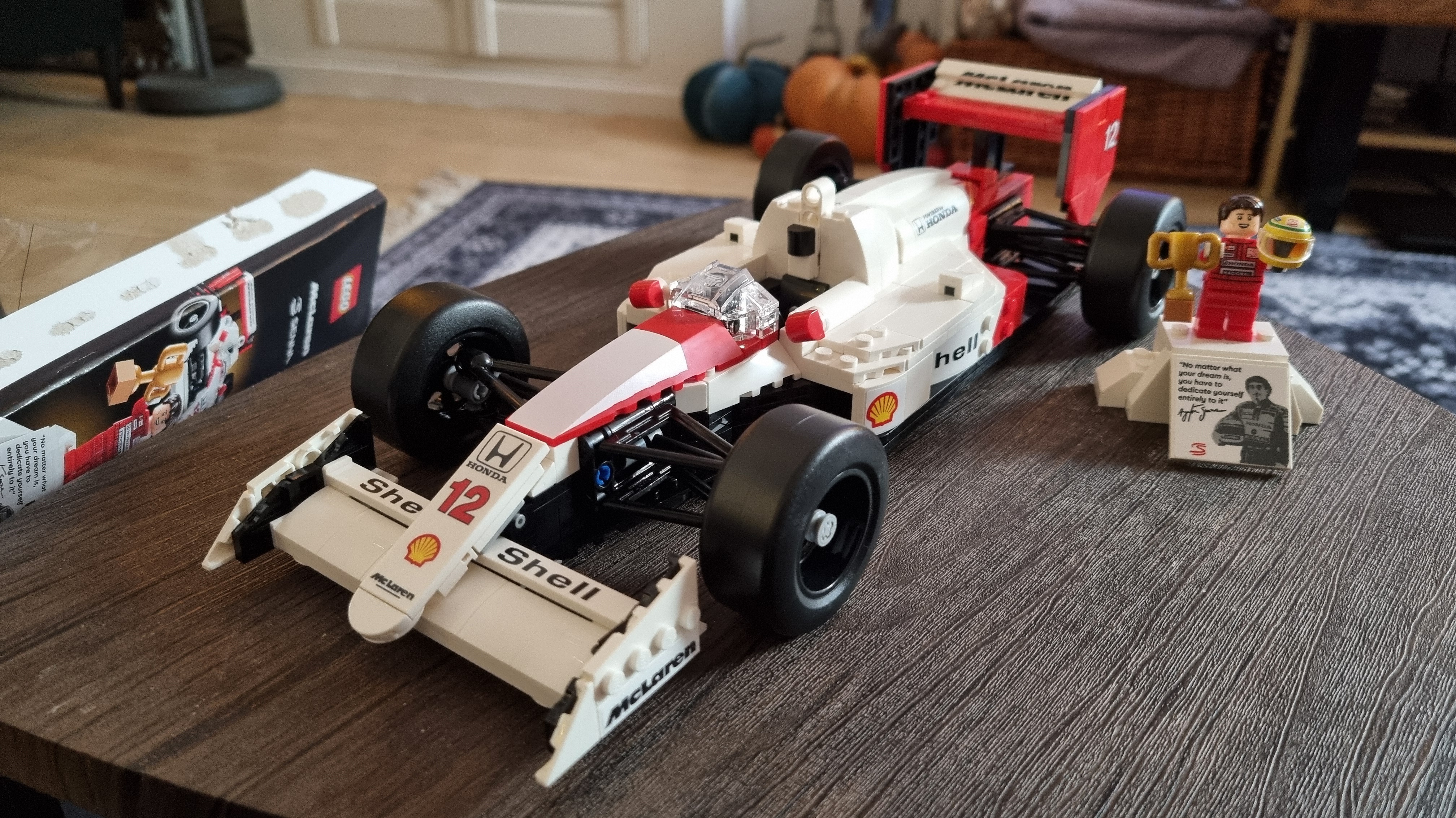 The Lego Icons McLaren MP4/4 & Ayrton Senna kit