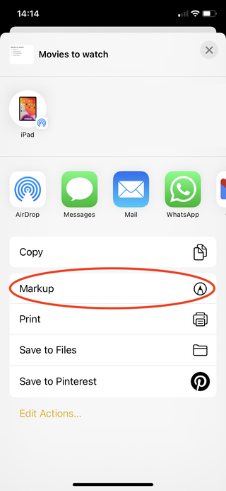 How to convert Apple Notes to PDF on iPhone