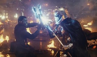 Star Wars: The Last Jedi John Boyega Finn's fire fight with Phasma