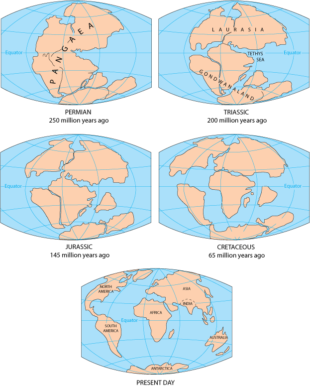 continents and oceans of the world