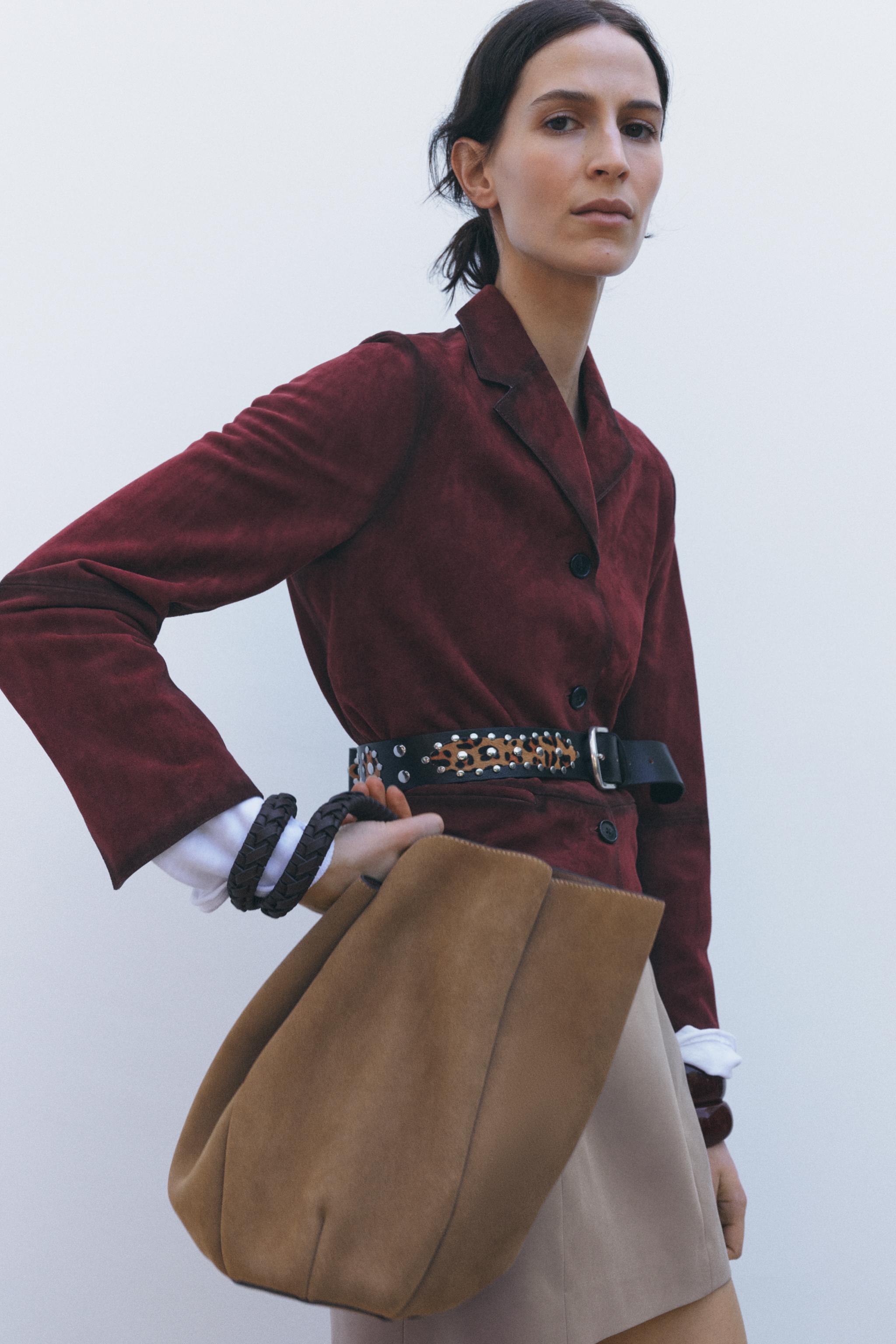 100% Suede Leather Blazer - Zw Collection Limited Edition