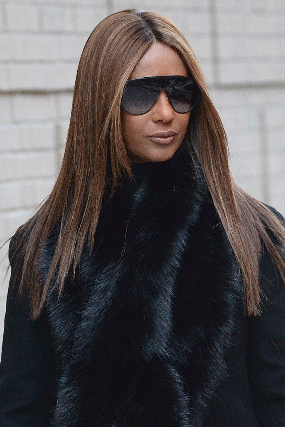 Iman with a thickening haircut