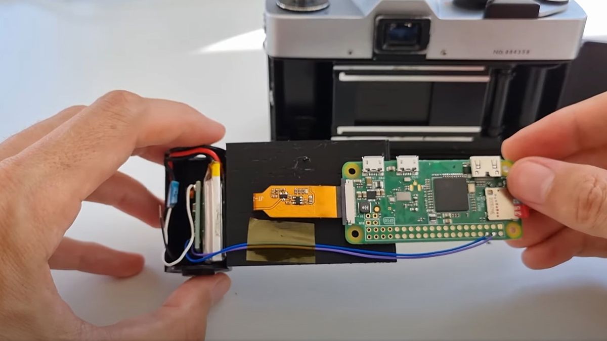 Mounting the Pi in the camera