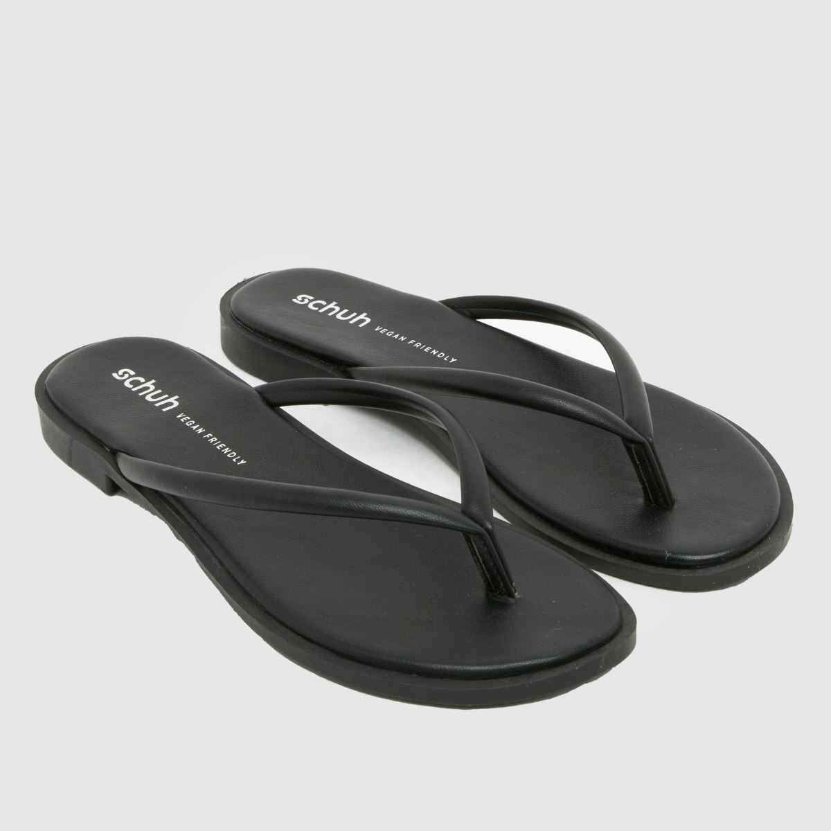 Black Leather Flip Flops