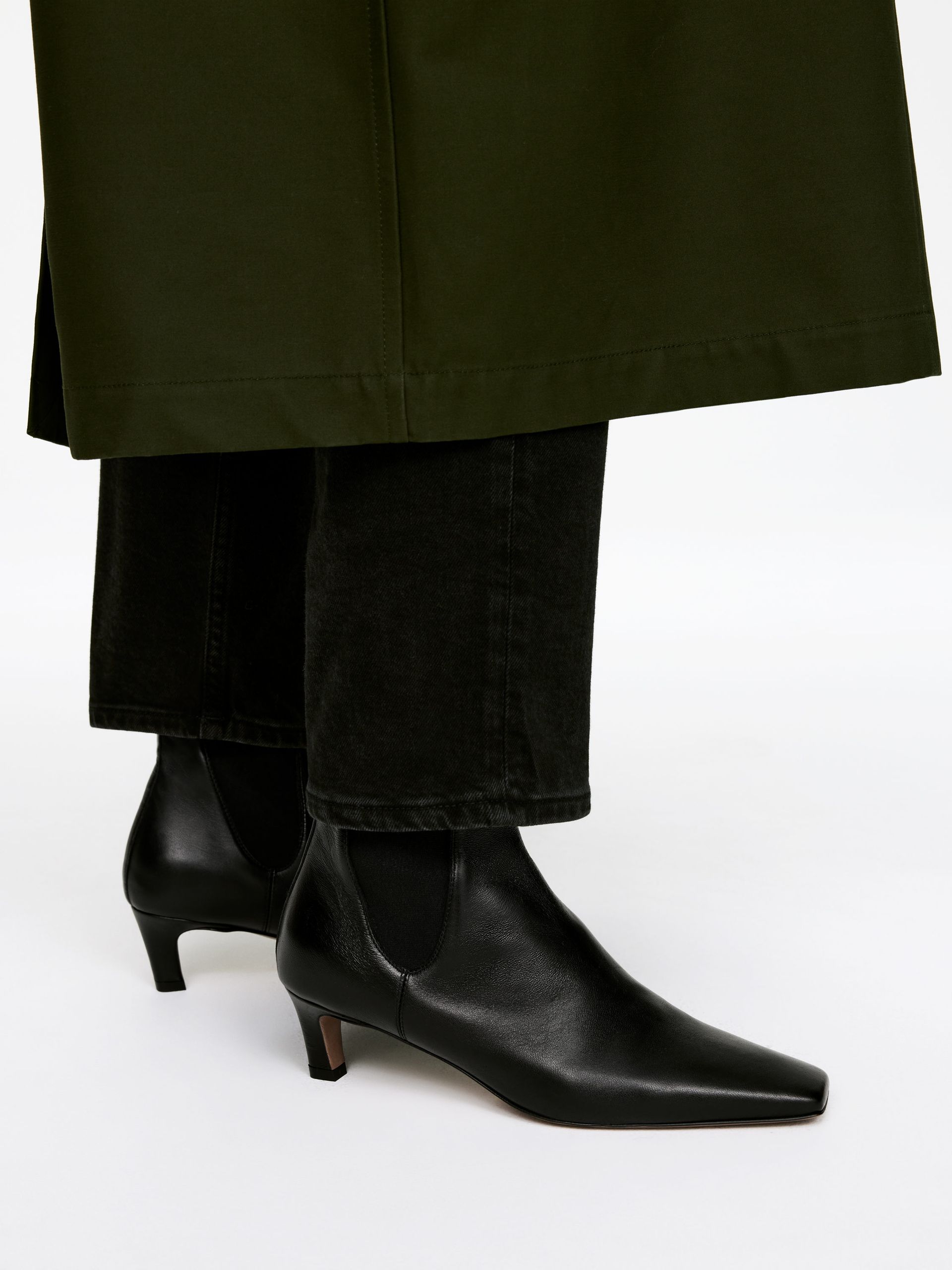 Square-Toe Ankle Boots – Black – Women – Arket Gb