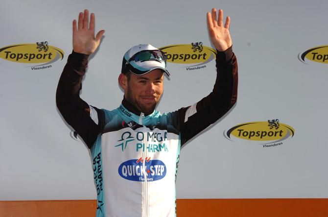 Stage winner Mark Cavendish (Omega Pharma Quick Step)