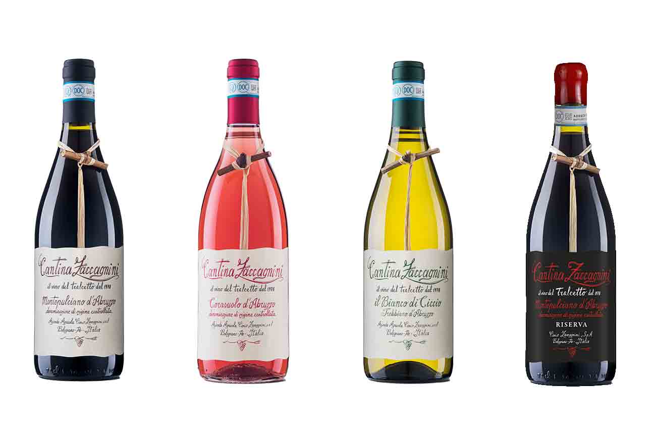 Wines from Zaccagnini winery in Abruzzo, Italy
