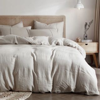 Zuella Linen Machine Woven Duvet Cover Set