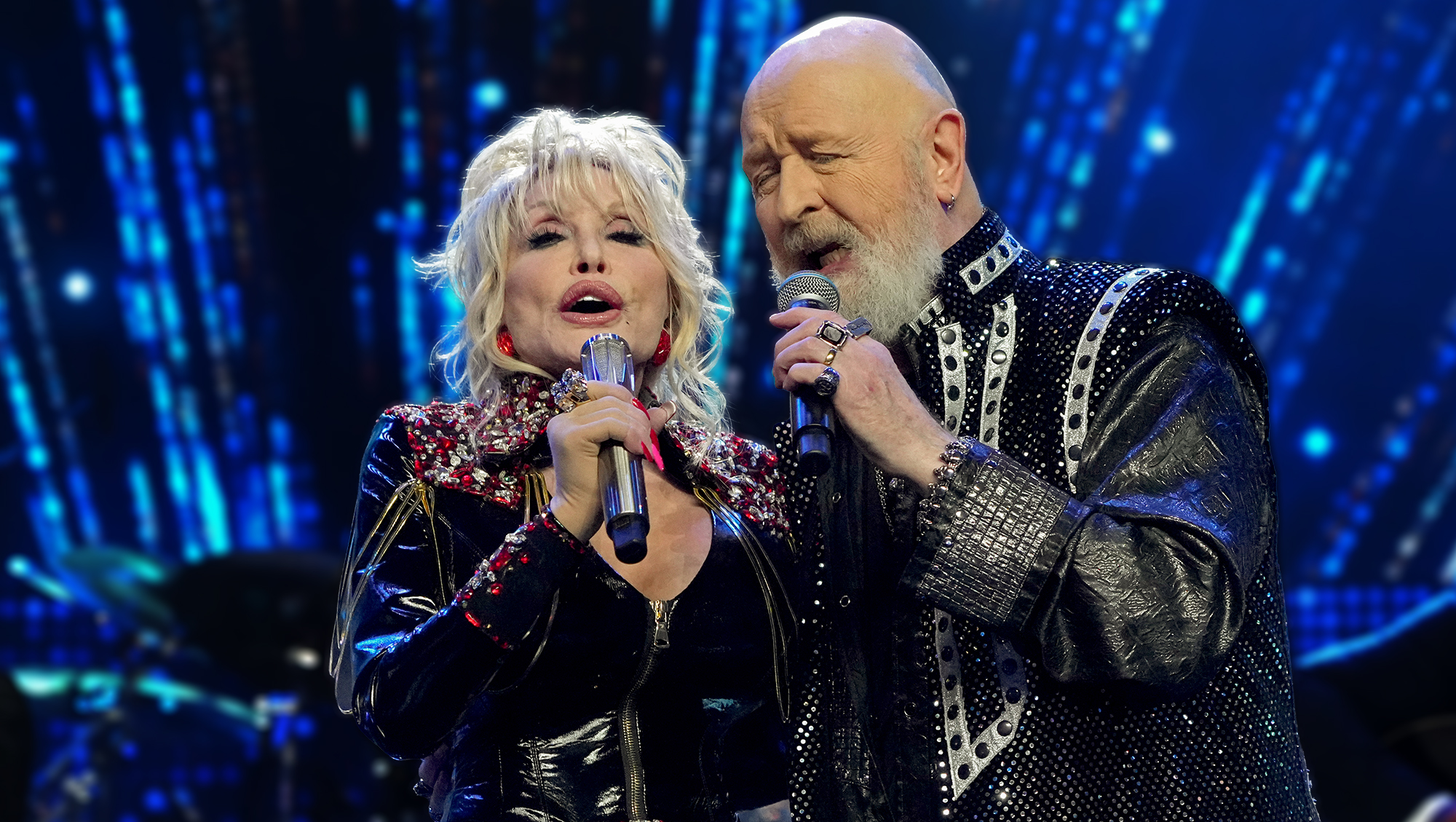 The Judas Priest frontman never expected to meet his longtime idol, let alone have her fuss over his facial hair. Their unlikely encounter eventually led to a duet on Parton's Rockstar album.
