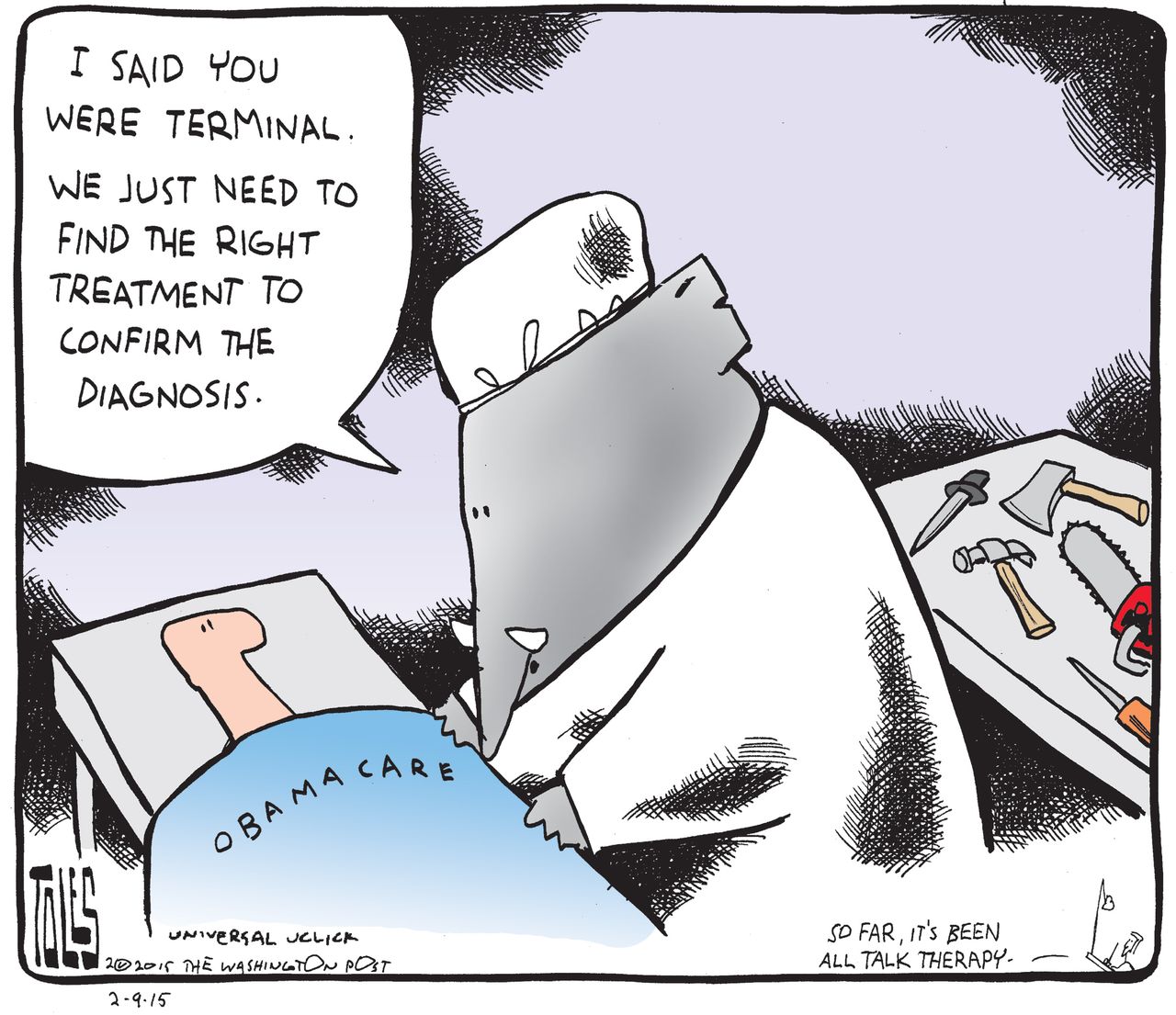 Political cartoon U.S. GOP Obamacare