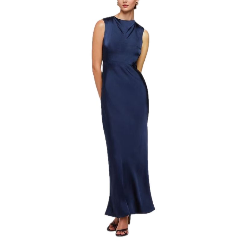 Whistles, Cowl Neck Satin Maxi Dress
