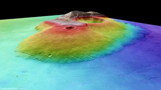Martian Volcano Tharsis Tholus in Perspective 2