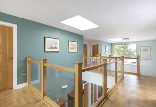 upper storey in a modern eco self build home in Wales