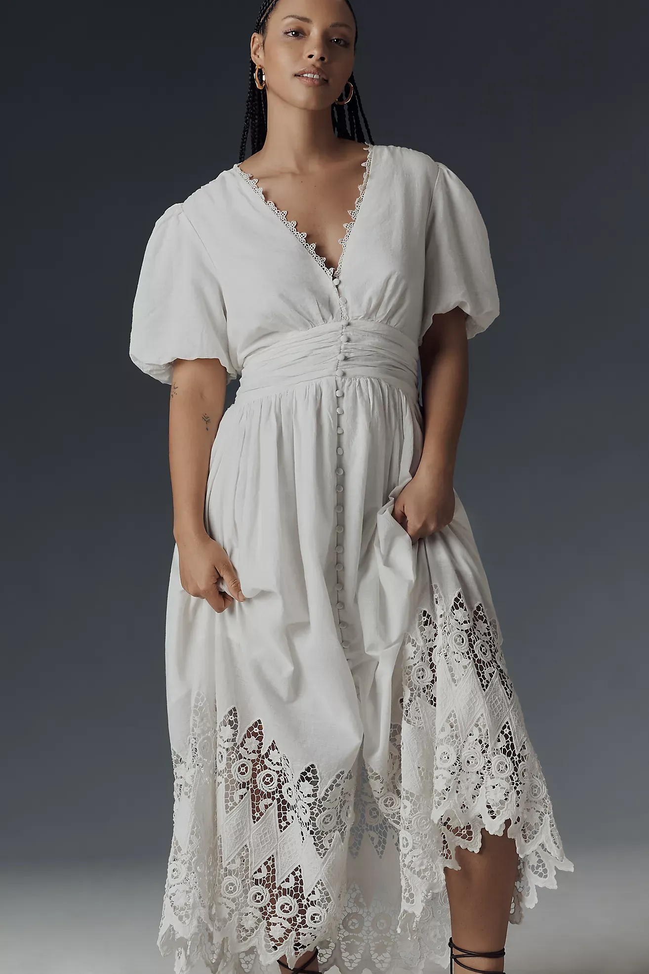 The Katerina Button-Front Dress: Eyelet Edition