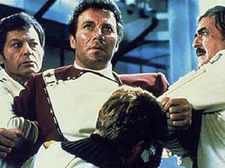 Kirk is informed that there's no chance to save Spock - at least, not until the next movie.