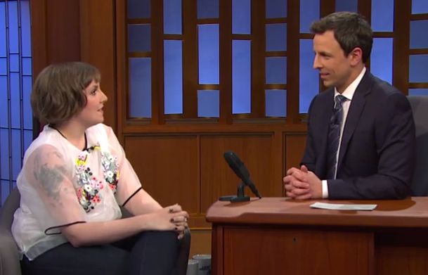 Watch Seth Meyers and Lena Dunham discuss girls