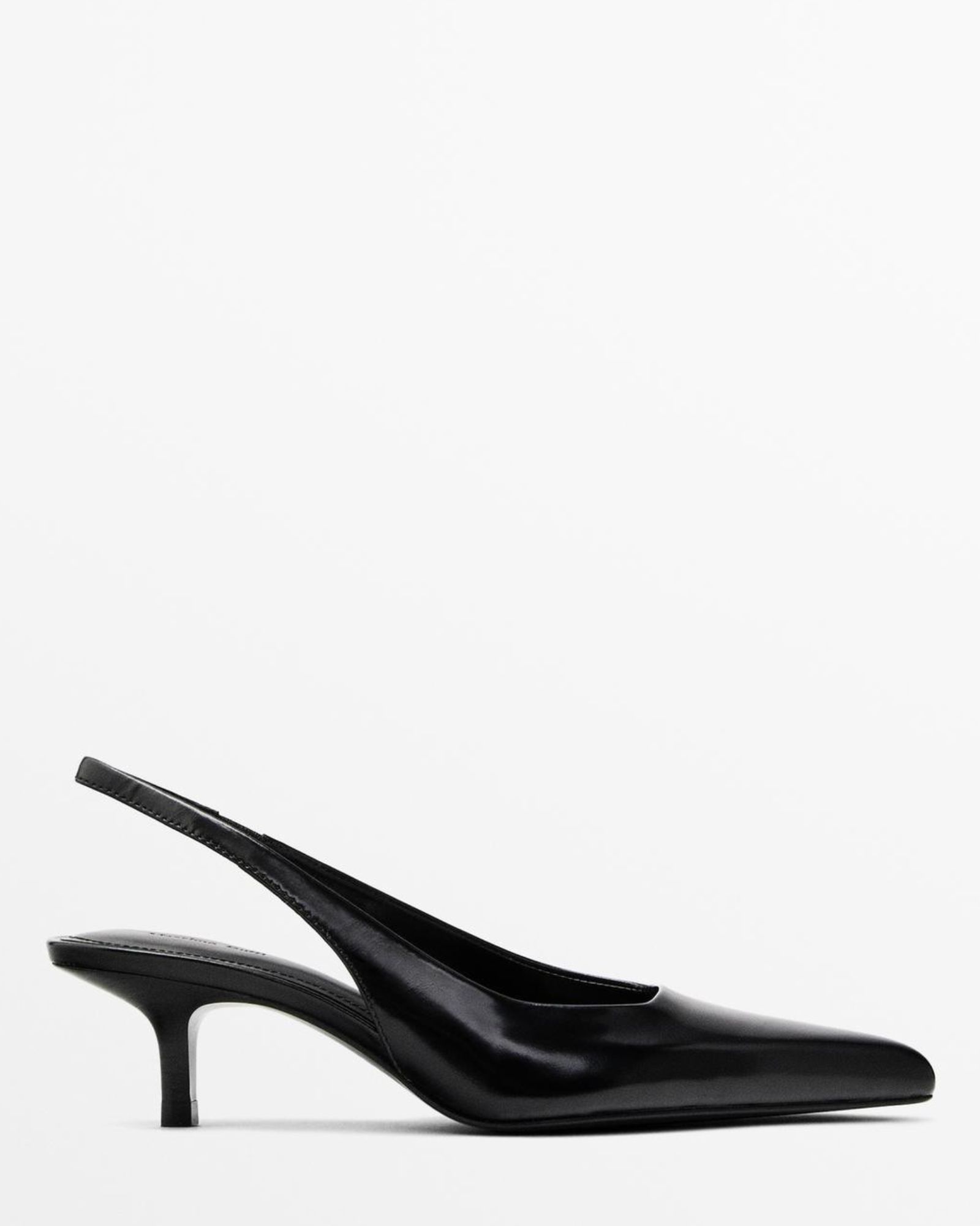 Massimo Dutti Leather High Heel Mules