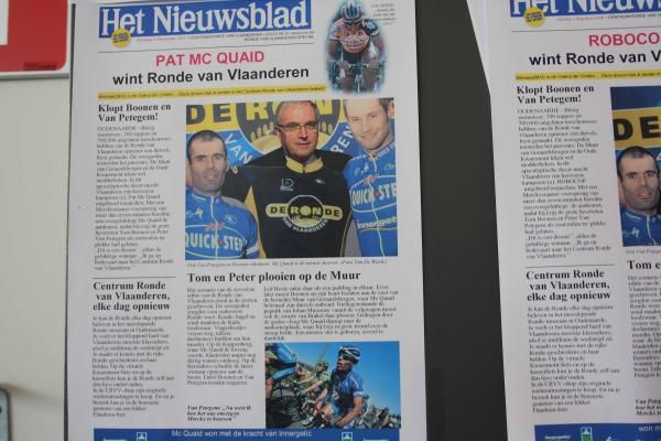 Pat McQuaid was among the visitors to the Tour of Flanders museum.