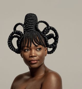 Zizipho Poswa photograph, exploring Black hair as sculpture