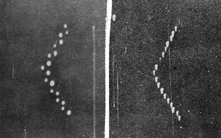 Among the many reports of so-called flying saucers, one of the most unexplainable phenomena is the "Lubbock Lights," photographed at Lubbock, Texas, by 19-year old Carl Hart, Jr., on August 30, 1951.
