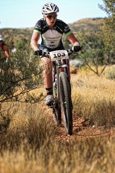 A rider in the award-winning MTB Enduro.