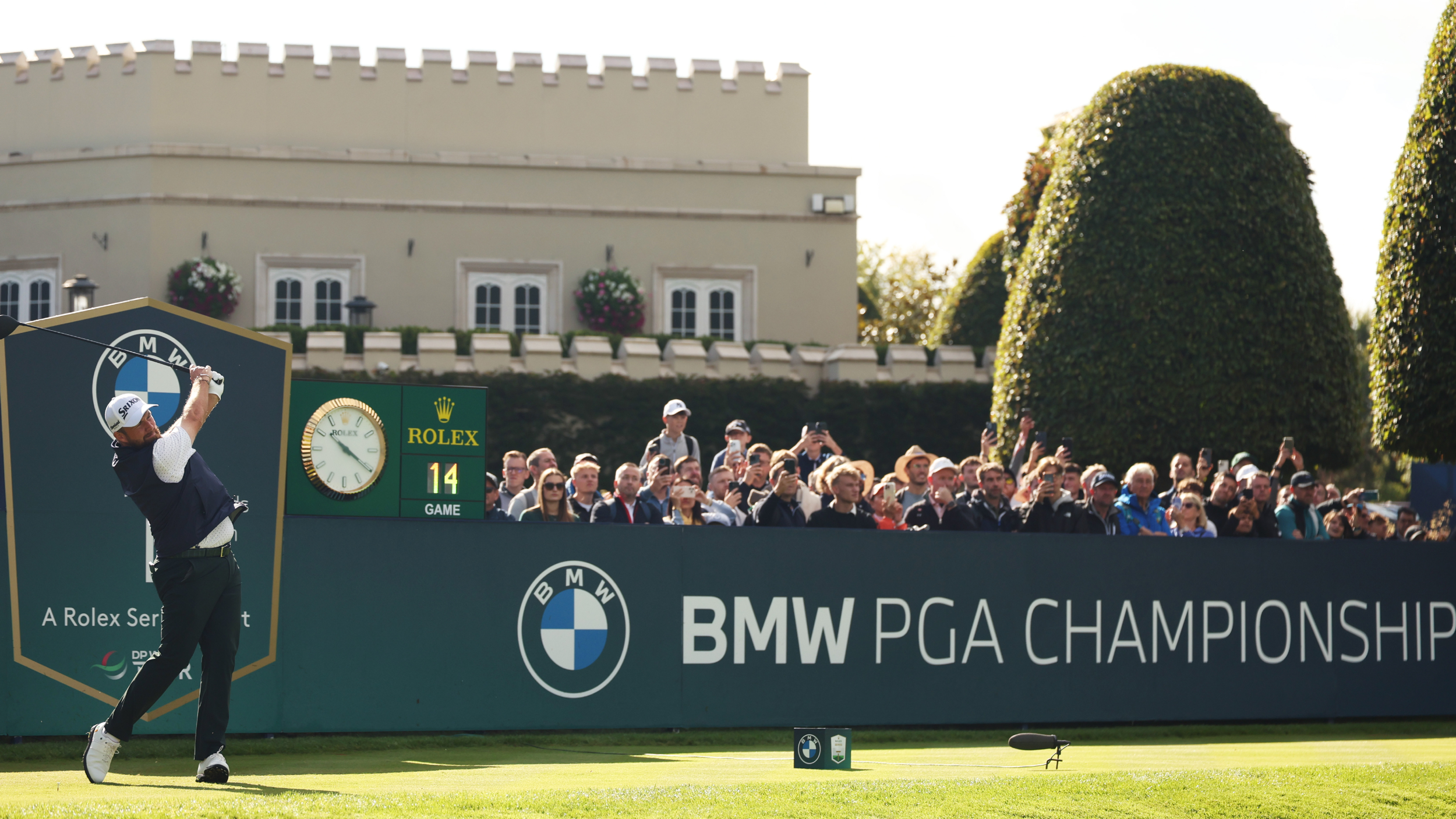 Shane Lowry on the tee at the BMW PGA Championship 