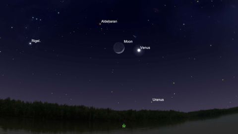 See Venus swing by the crescent moon this weekend | Space