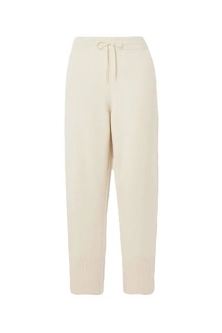 Embroidered Cashmere Track Pants