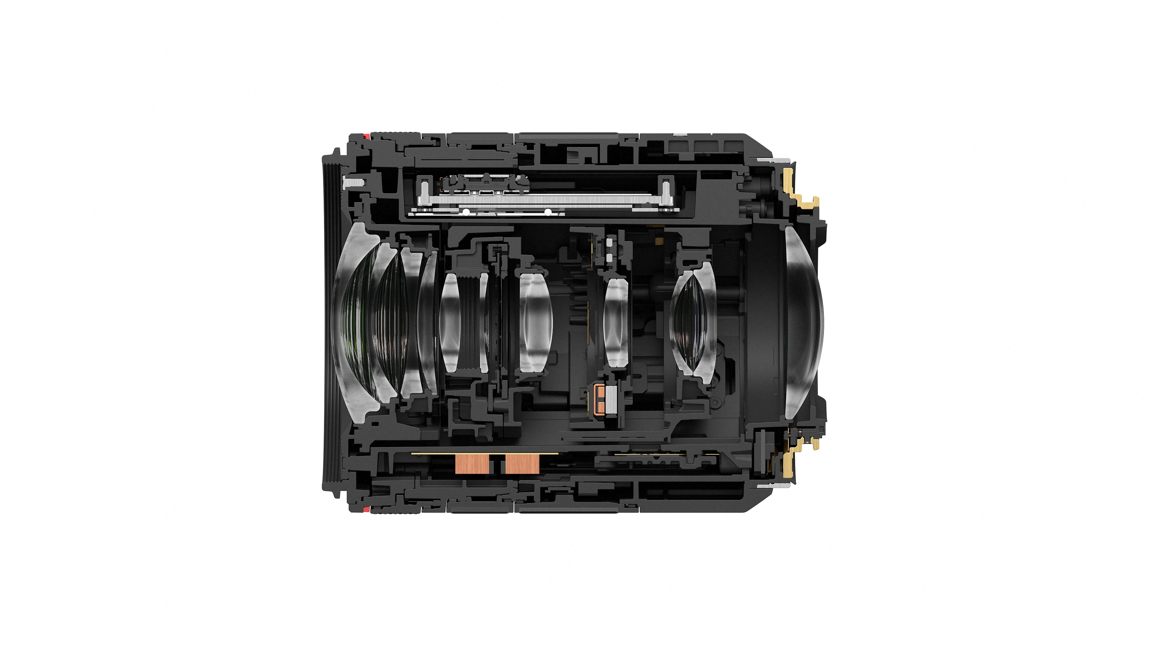 Canon RF 20-50mm f/4L IS USM PZ lens against a white background