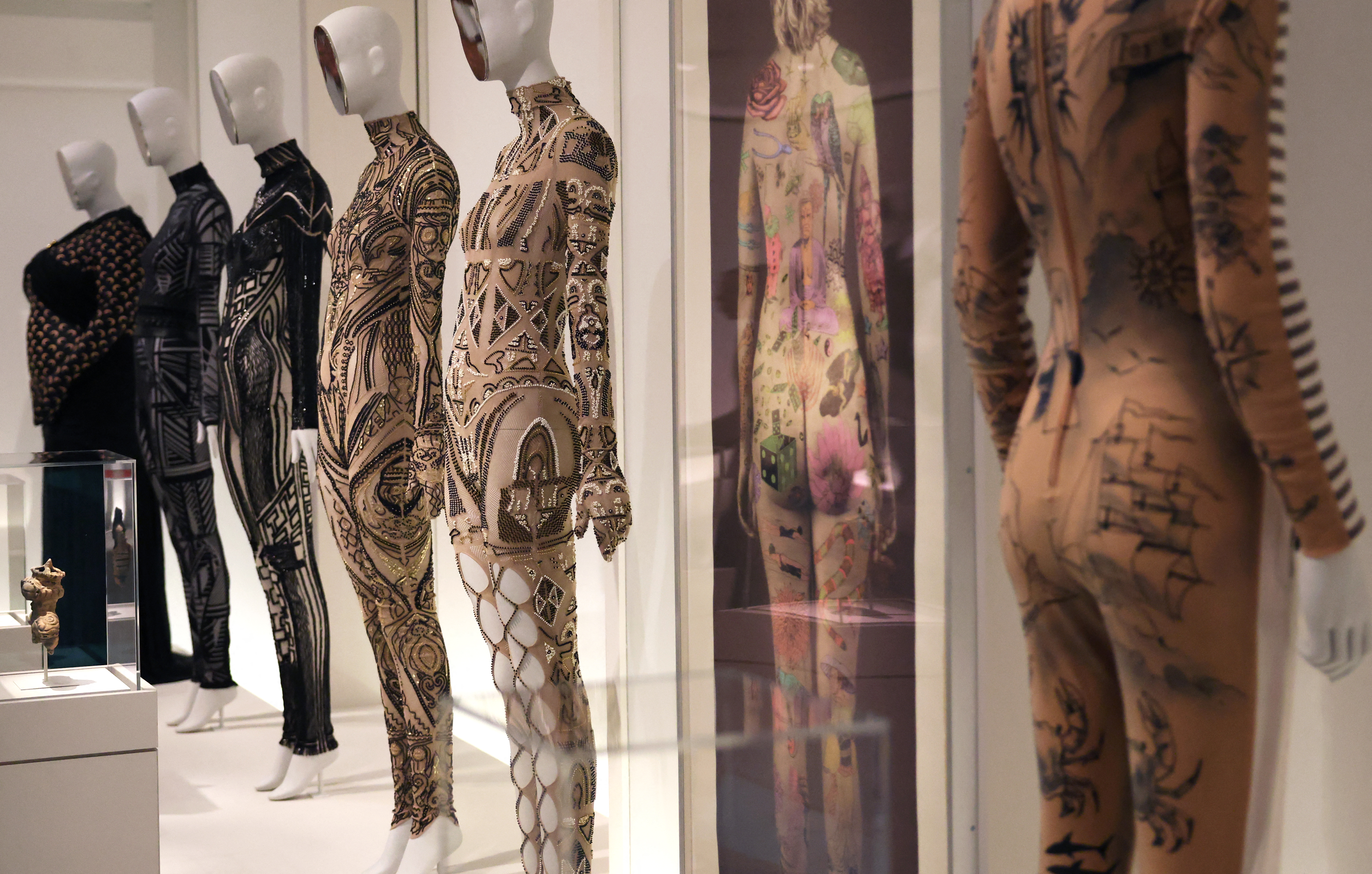 bodysuits on display in the 2026 met gala