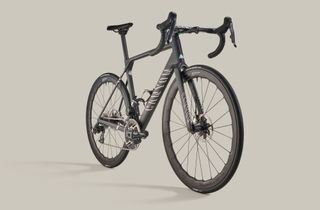 Canyon Ultimate CFR AXS Black road bike on grey background