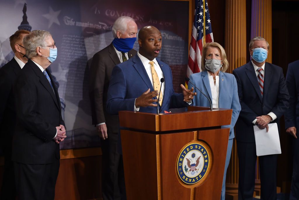 Tim Scott and Mitch McConnell.