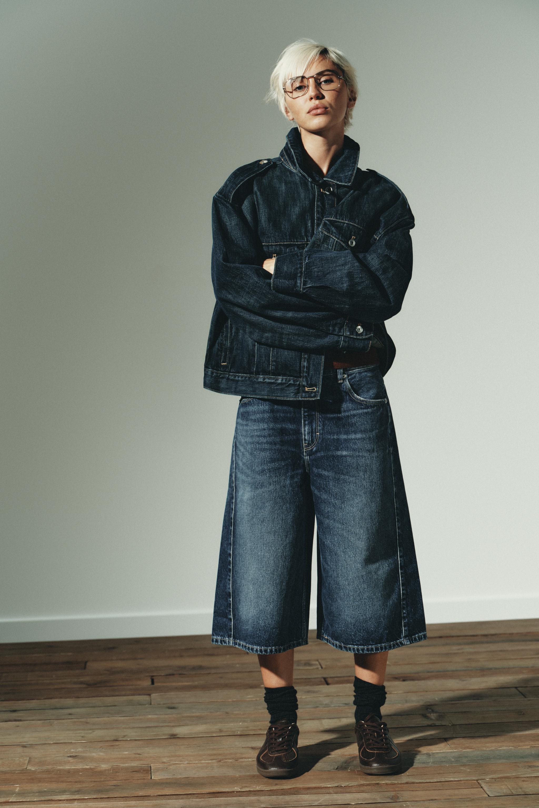 TRF Mid-Rise Denim Jorts Shorts