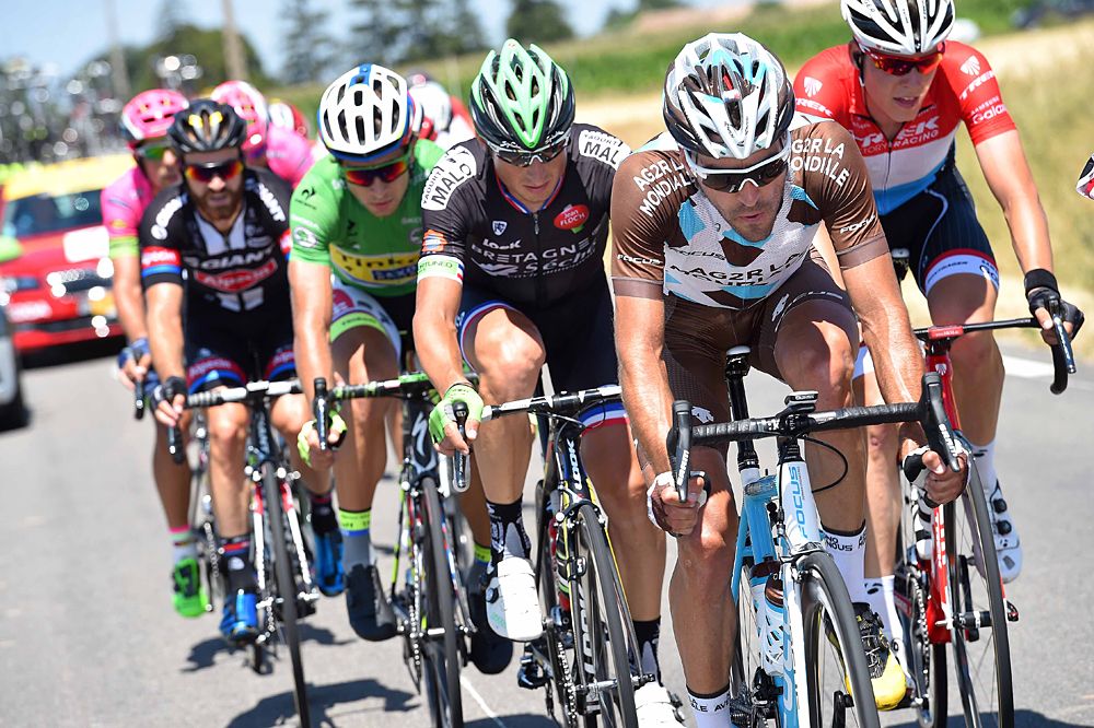 Chrisophe Riblon (Ag2r-La Mondiale) leads the breakaway