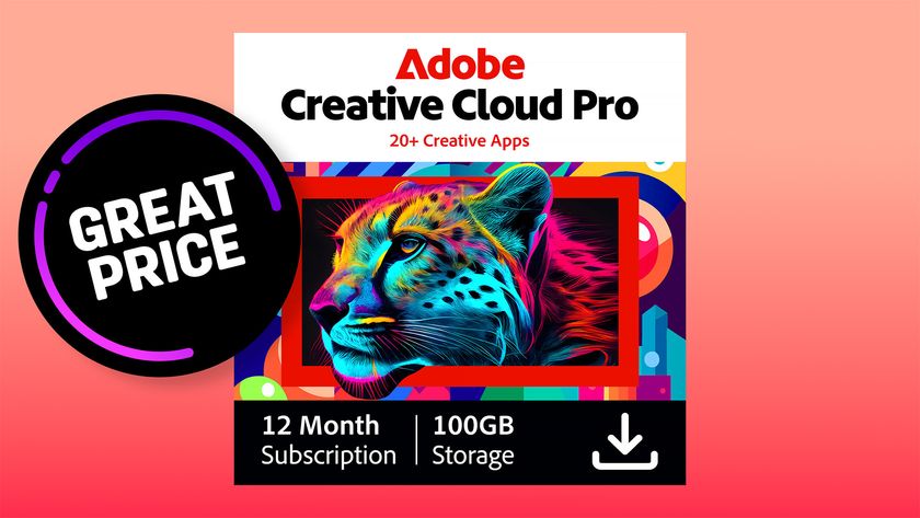 Adobe Creative Cloud Pro box art next to Great Price roundel 