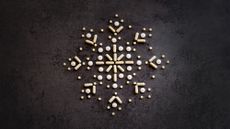 A snowflake made of pills