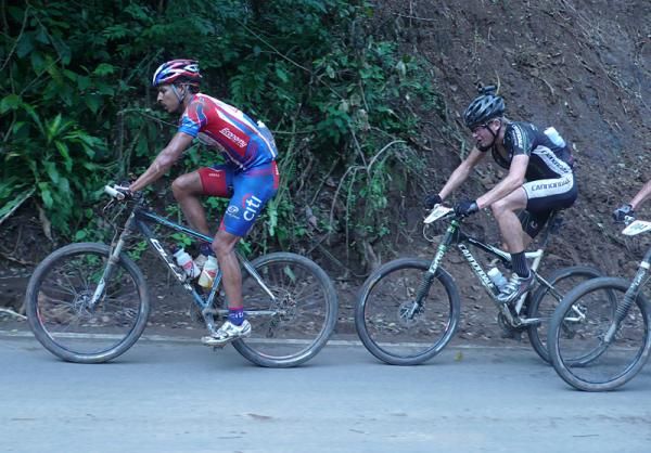 Luis Mejia Sanchez looked to be in good shape on the climbs and often set the pace.