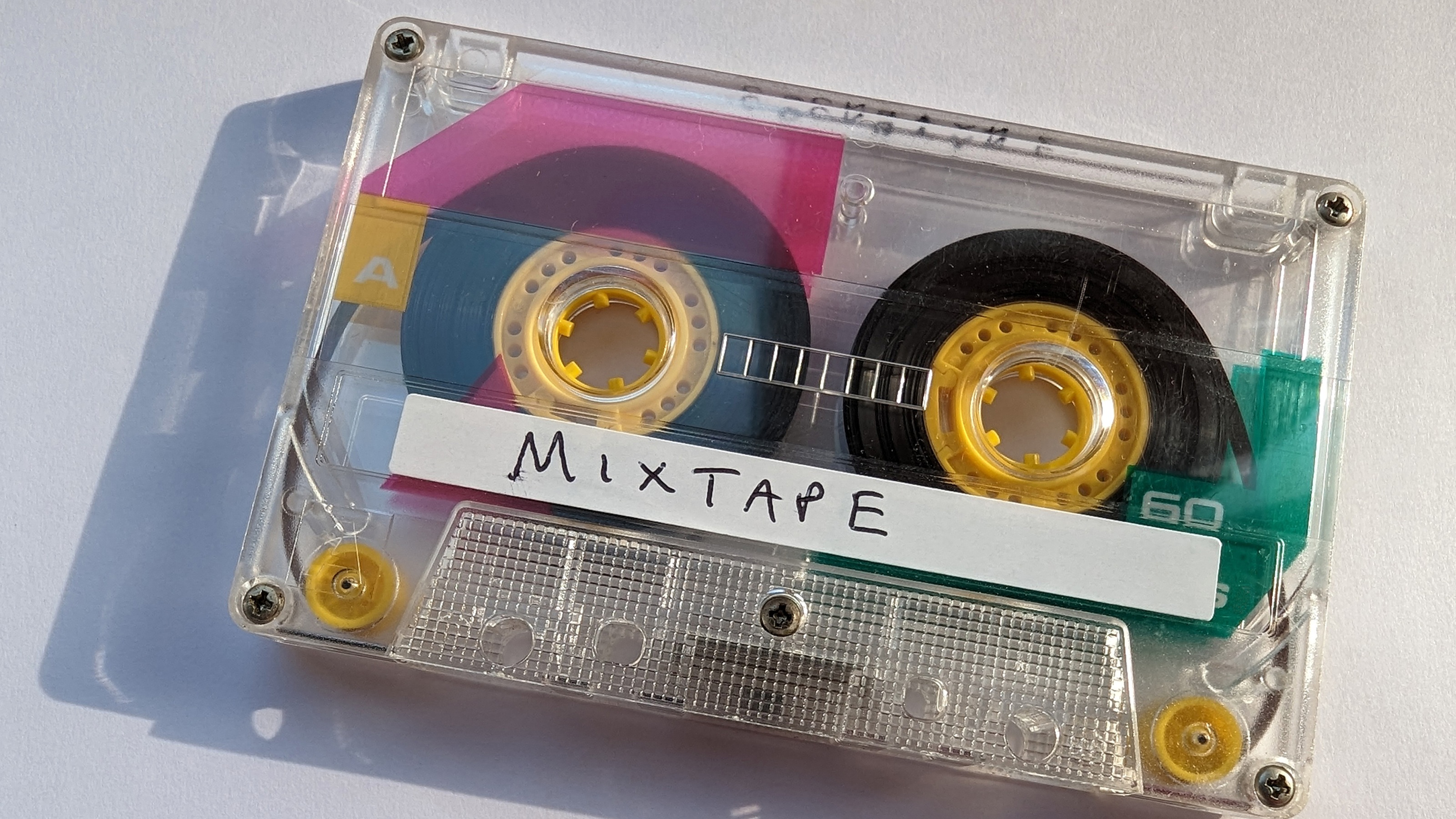 An audio cassette that's labeled mixtape.