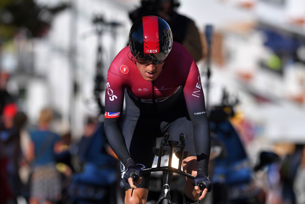 LAGOA PORTUGAL FEBRUARY 23 Geraint Thomas of The United Kingdom and Team INEOS during the 46th Volta ao Algarve 2020 Stage 5 a 203km Individual Time Trial stage from Lagoa to Lagoa ITT VAlgarve2020 on February 23 2020 in Lagoa Portugal Photo by Tim de WaeleGetty Images