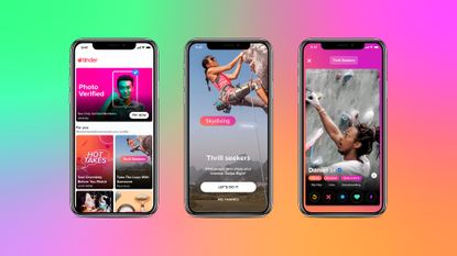 Tinder Explore app on a smartphone